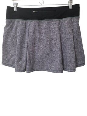 Lululemon Pace Rival Skirt Tall  *No Panels 13" Heather Lux Multi Black Sz 10